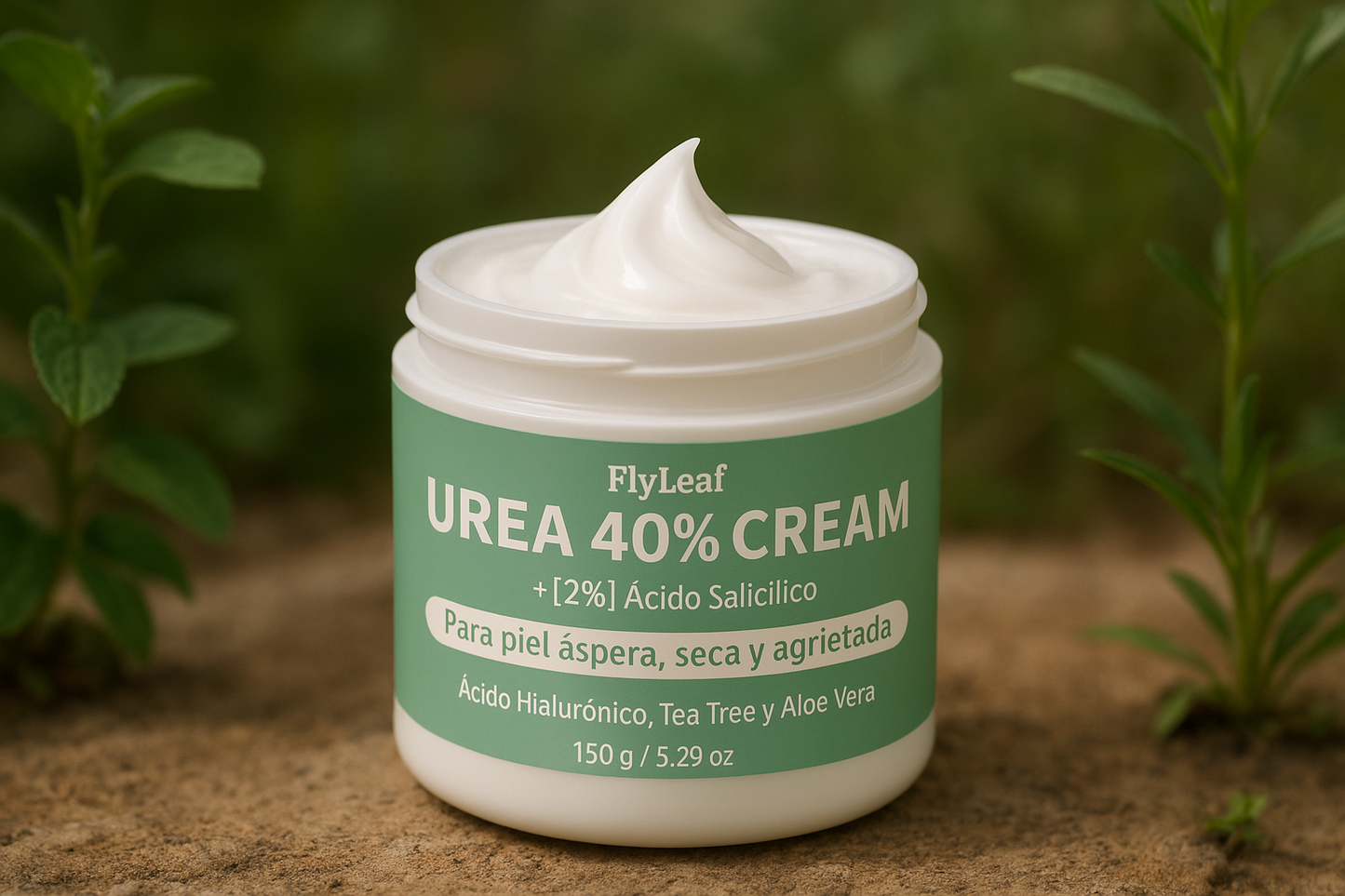 Crema Urea 40% FlyLeaf - Elimina Piel Seca y Talones Agrietados