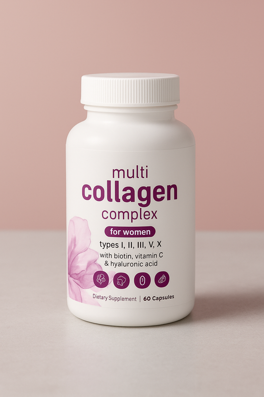 Multi Collagen Complex - Colágeno + Biotina + Vitamina C + Ácido Hialurónico