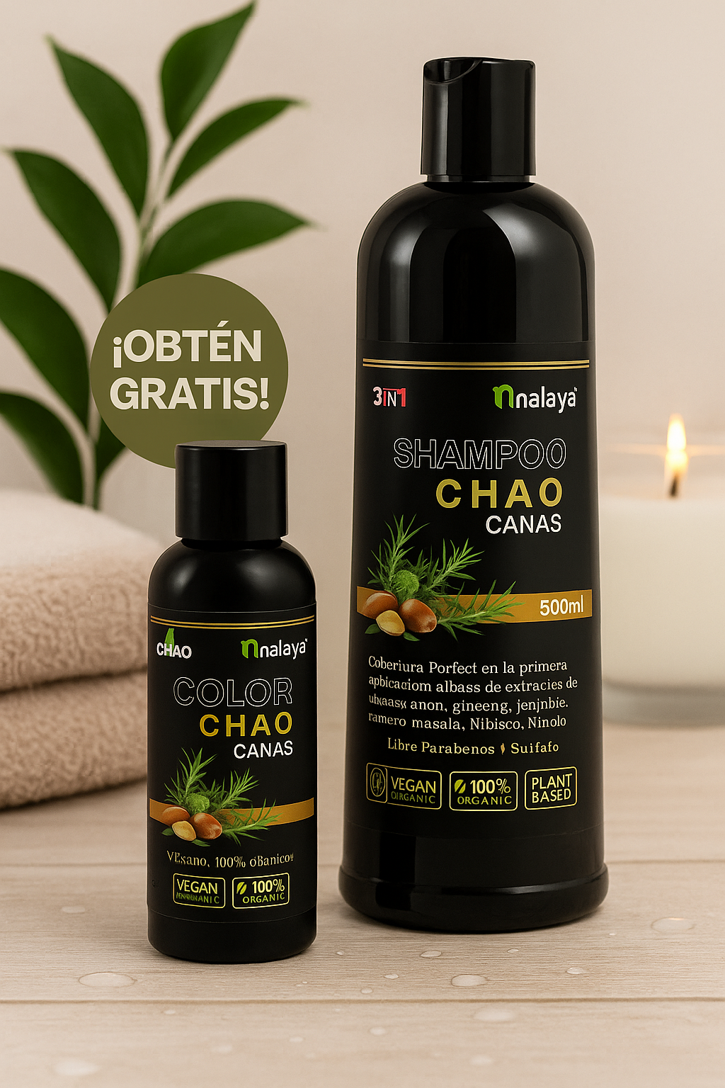 Shampoo Chao Canas Malaya 🌿+ OBSEQUIO 🌿 ¡RECUPERA TU COLOR NATURAL EN SOLO 15 MINUTOS!