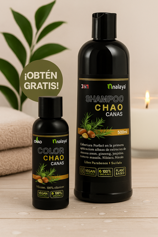 Shampoo Chao Canas Malaya 🌿+ OBSEQUIO 🌿 ¡RECUPERA TU COLOR NATURAL EN SOLO 15 MINUTOS!
