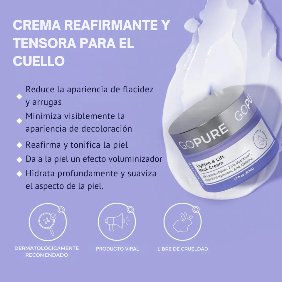 Crema Reafirmante GoPure - Cuello y Escote Firme