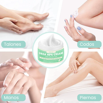Crema Urea 40% FlyLeaf - Elimina Piel Seca y Talones Agrietados