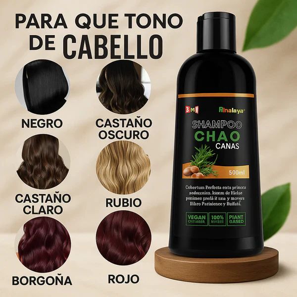 Shampoo Chao Canas Malaya 🌿+ OBSEQUIO 🌿 ¡RECUPERA TU COLOR NATURAL EN SOLO 15 MINUTOS!